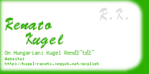 renato kugel business card